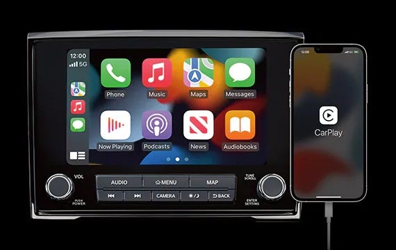 Stay connected with a standard 8" touch-screen display 2023 Nissan Titan | Nissan of Bowie in Bowie MD