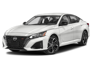 2024 white nissan altima front side angle view