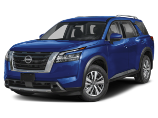 2024 black nissan pathfinder front angle view