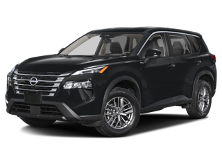 black 2024 nissan rogue front angle view