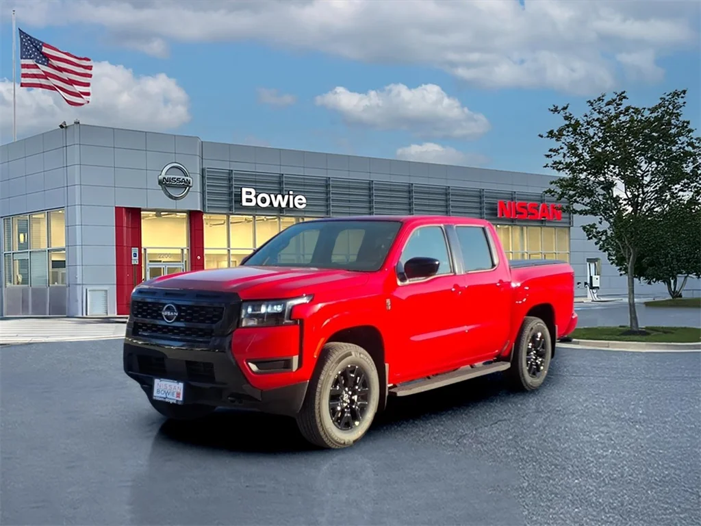 A photo of a red Nissan Frontier SV trim level at Nissan of Bowie.