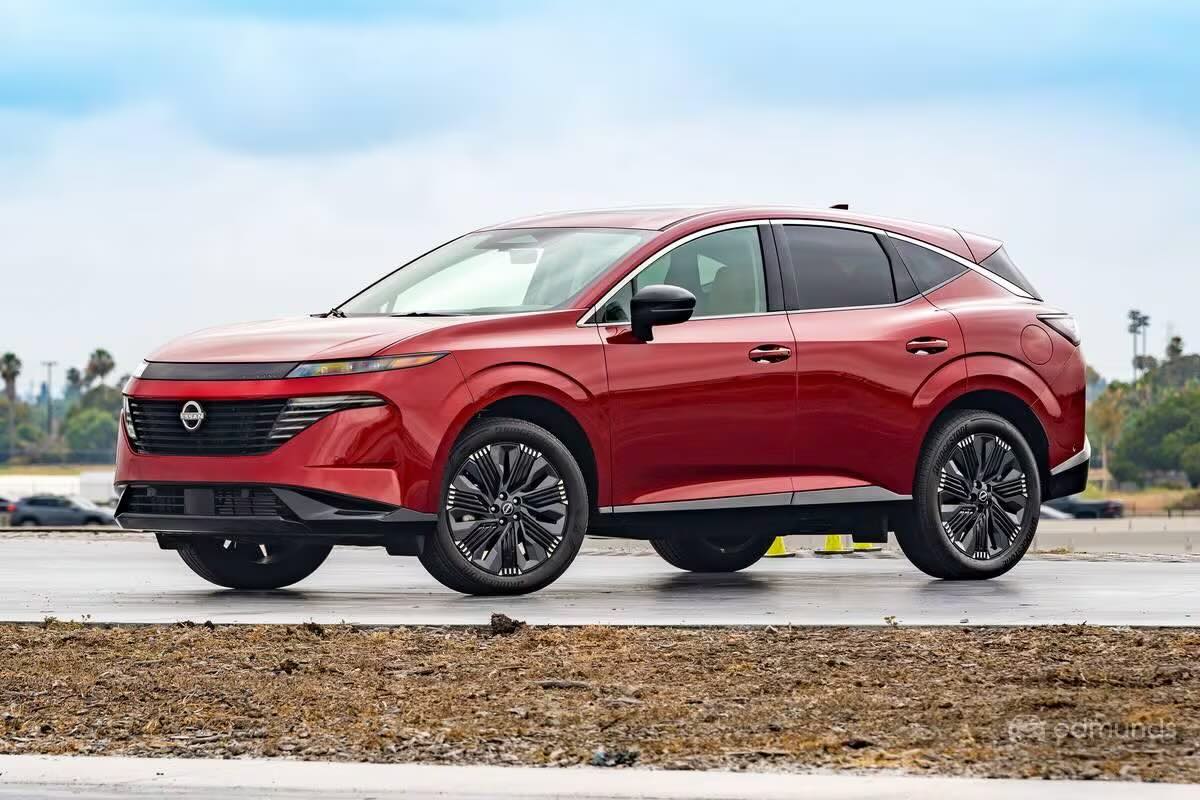 A photo of a red 2026 nissan murano sv trim parked outside.