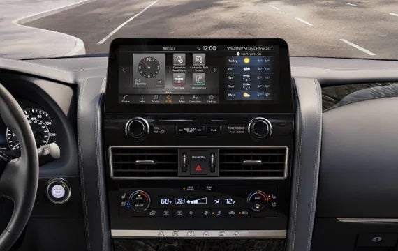 2023 Nissan Armada touchscreen and front console | Nissan of Bowie in Bowie MD