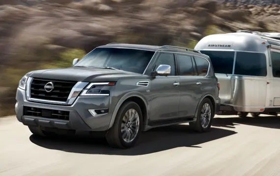 2023 Nissan Armada towing an airstream | Nissan of Bowie in Bowie MD