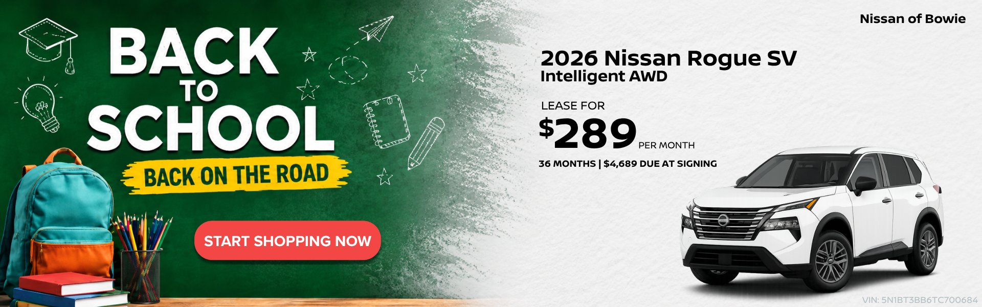 Back To School 2026 Nissan Rogue SV