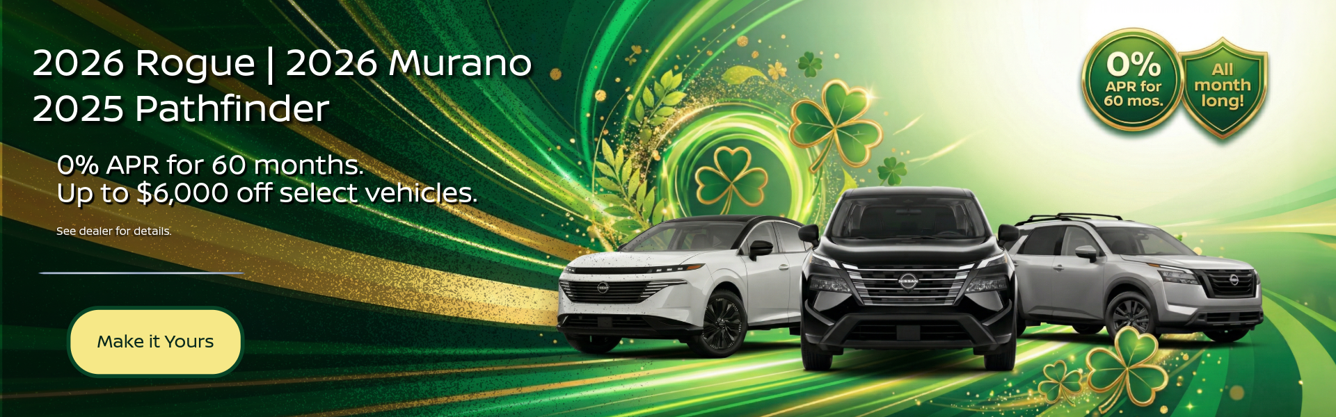 0% APR for 60 months.