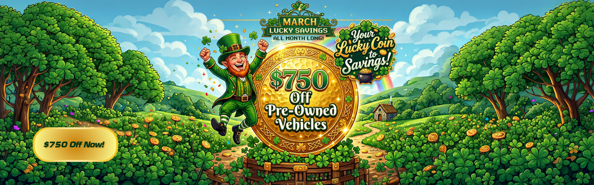 $750 Off pre-owned vehicles.