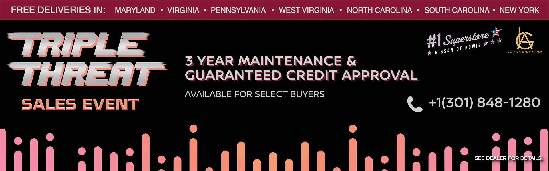 3 yr maintenance & guaranteed credit approval